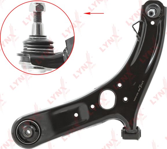 Рычаг передней подвески LYNXauto левый нижний для Kia Rio III 2011-2017. Артикул C5481L