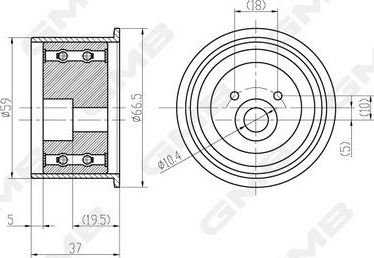 Направляющий (ведущий) ролик ремня ГРМ GMB. Артикул GTC0300