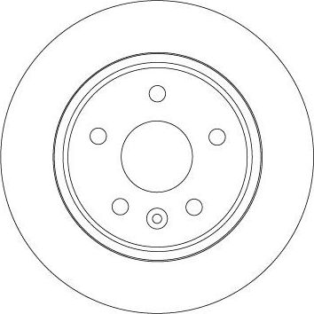 Тормозной диск TRW задний для Opel Astra K 2015-2026. Артикул DF6846