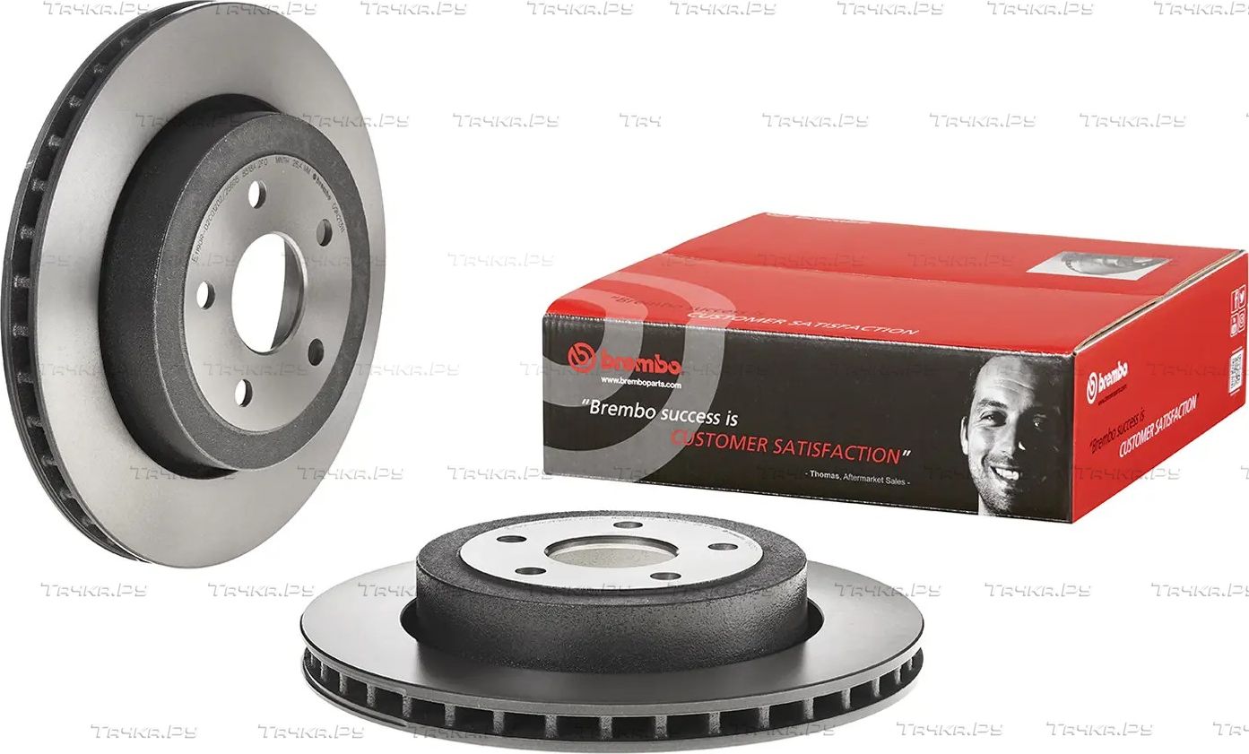 Тормозной диск Brembo PRIME LINE - UV Coated задний для Dodge Journey I 2008-2026. Артикул 09.N213.11
