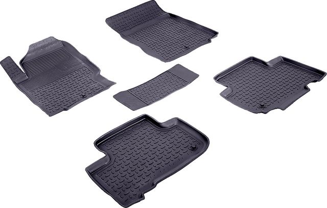 Коврики резиновые Seintex с высоким бортиком для салона SsangYong Rexton III 2012-2026. Артикул 83811