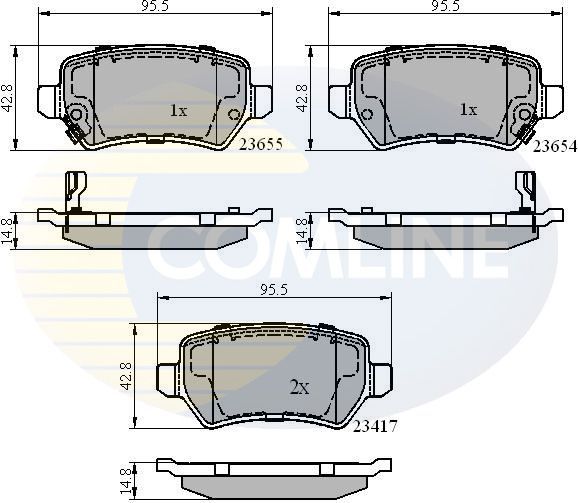 Тормозные колодки Comline Comline. Артикул CBP31551
