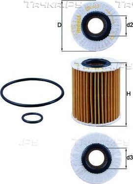 Масляный фильтр Mahle-Knecht для Lexus IS III 2013-2026. Артикул OX 413D1