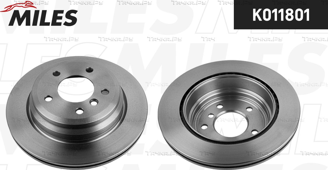 Тормозной диск Miles задний для BMW 1 I (E81/E82/E87/E88) 2005-2011. Артикул K011801