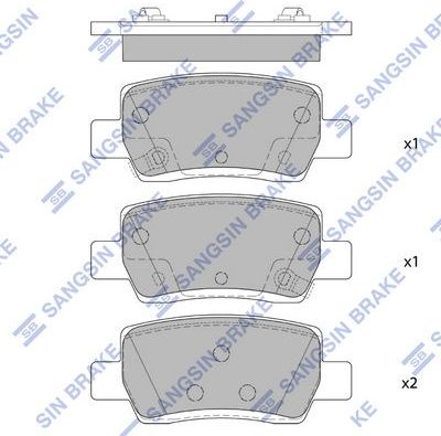 Тормозные колодки Sangsin Hi-Q. Артикул SP4373