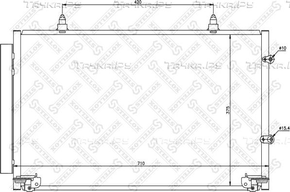 Радиатор кондиционера (конденсатор) Stellox. Артикул 10-45152-SX