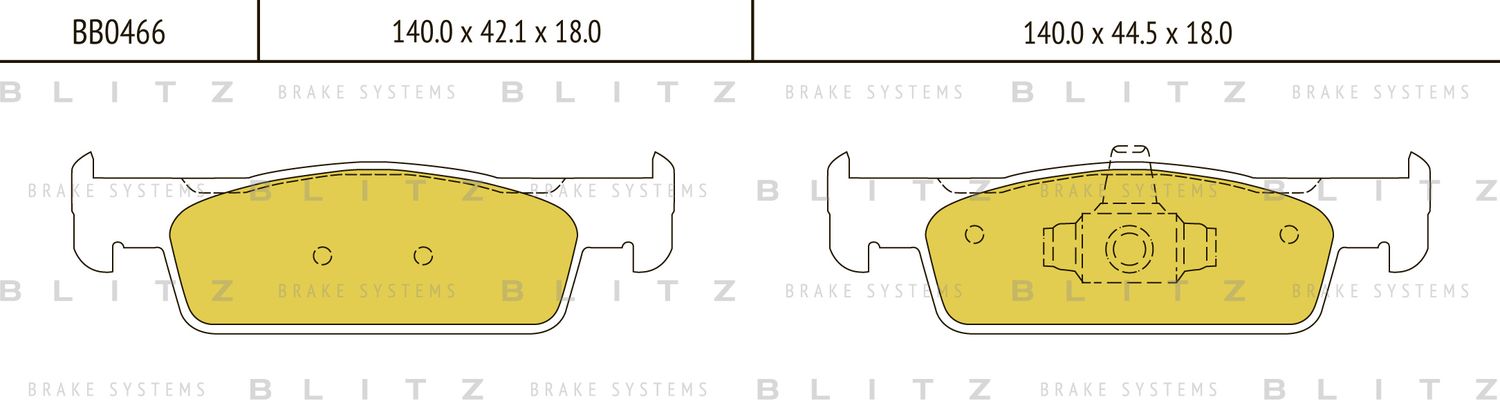 Колодки тормозные RENAULT LOGAN 12- перед. (Blitz). Артикул BB0466