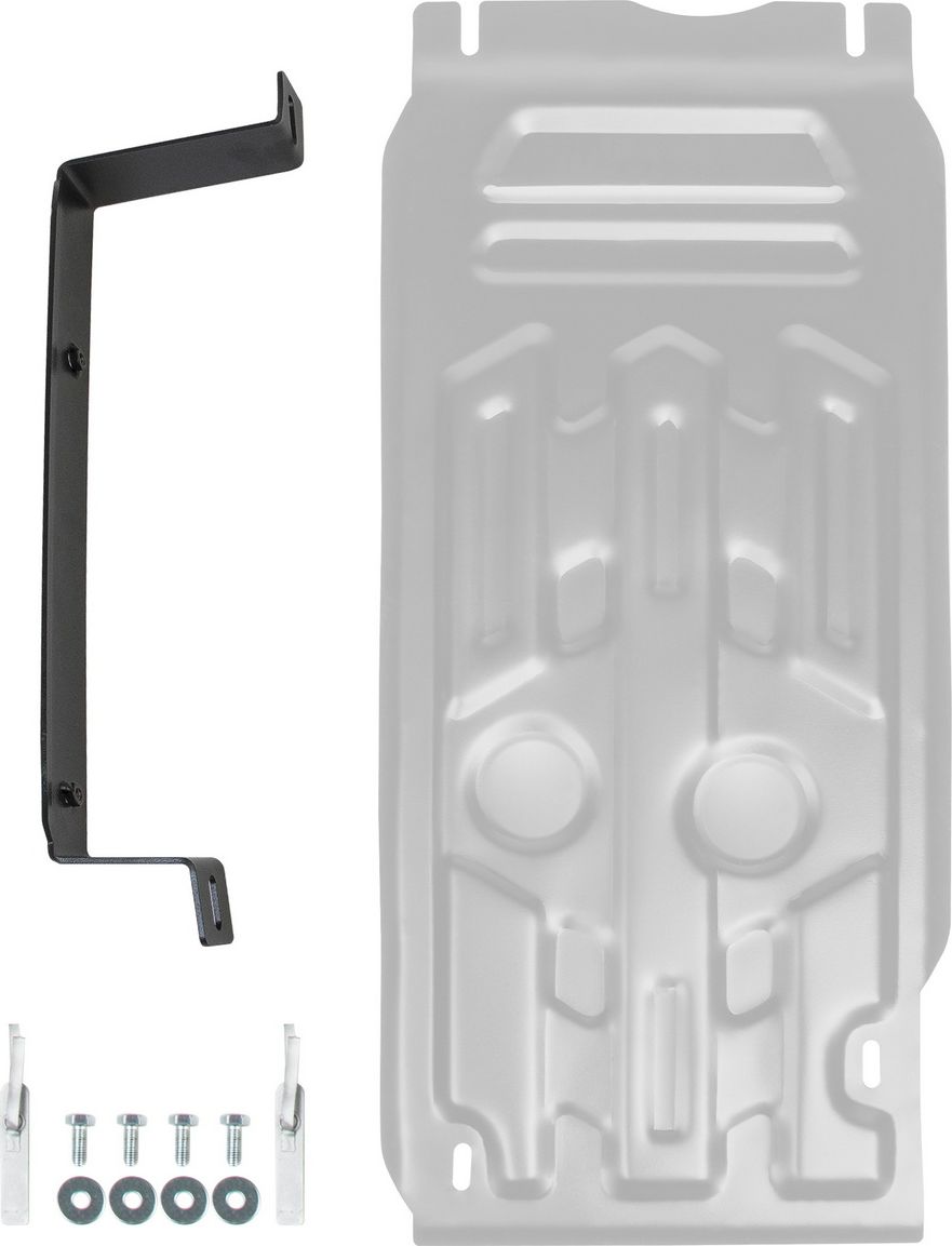 Защита алюминиевая Rival для КПП и РК BMW X6 II F16 2014-2020. Артикул 333.0505.1