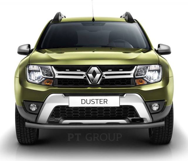 Защита PT Group переднего бампера одинарная d=63 ИСКРА (ППК) Renault Duster 2016-2021. Артикул RDU-16-330201.11