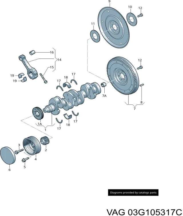 Маховик VAG. Артикул 03G105317C