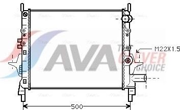Радиатор охлаждения двигателя AVA ** CLEVER FIT **. Артикул RTA2206