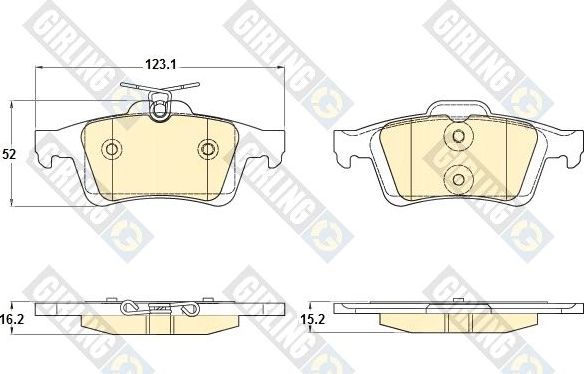 Тормозные колодки Girling. Артикул 6120332