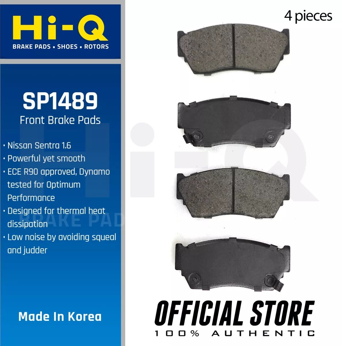 Тормозные колодки Sangsin Hi-Q. Артикул SP1489
