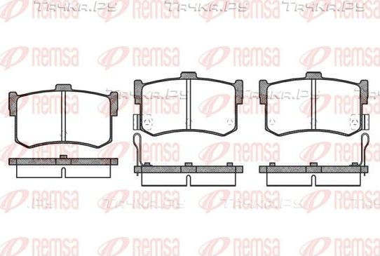Тормозные колодки Remsa задние для Honda Legend I 1986-1990. Артикул 0242.02