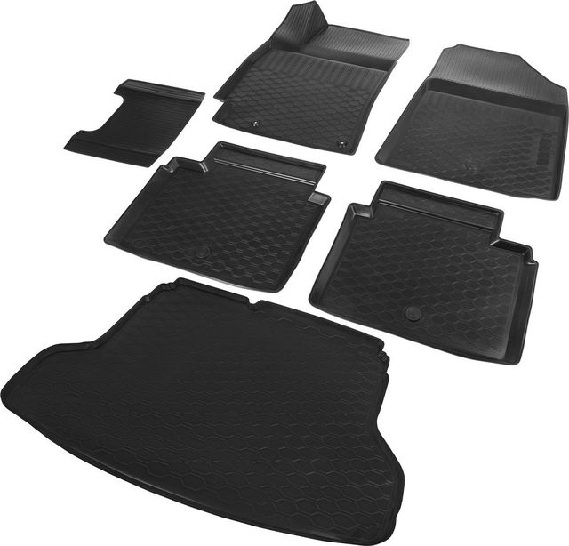 Комплект ковриков Rival для салона и багажника Kia Cerato IV седан 2018-2026. Артикул K12802003-4