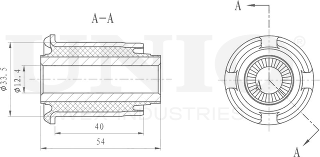 Сайлентблок поворотного кулака (Unio). Артикул RMP-20557