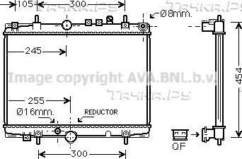 Радиатор охлаждения двигателя AVA для Citroen C5 I 2001-2004. Артикул PE2235