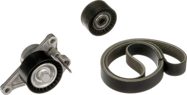 Приводной ремень поликлиновой с роликами (комплект) Gates Micro-V® для Nissan Navara D23 2015-2026. Артикул K017PK1663