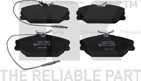 Тормозные колодки NK передние для Alpine A610 1991-1995. Артикул 223925