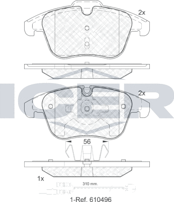 Тормозные колодки Icer. Артикул 181886-203
