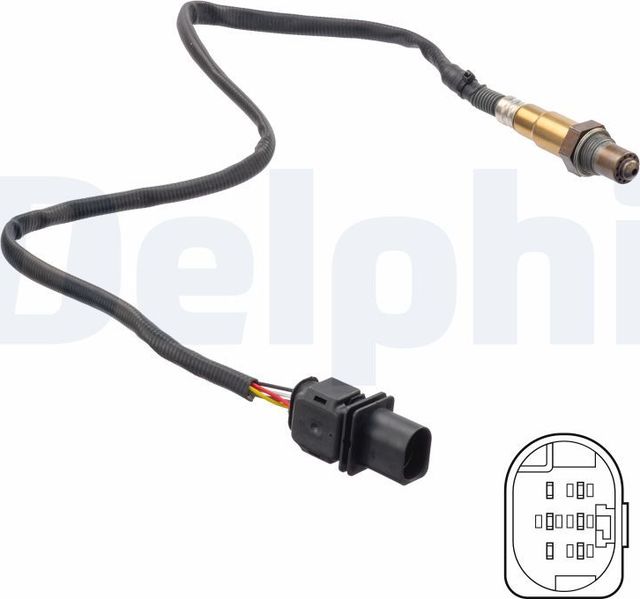Лямбда-зонд (кислородный датчик) Delphi. Артикул ES21263-12B1