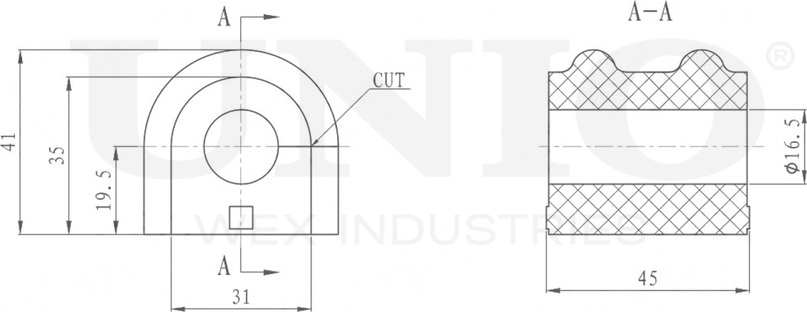 Втулка стабилизатора (Unio). Артикул RMP-10103