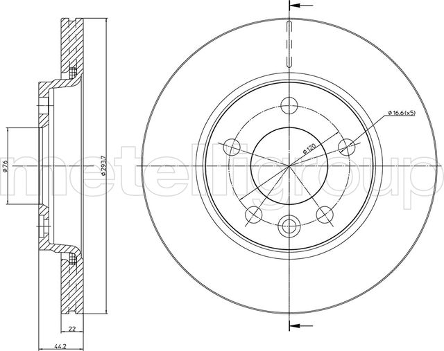 Тормозной диск Metelli. Артикул 23-0728