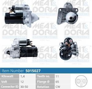 Стартер Meat & Doria для Citroen C3 II 2009-2016. Артикул 5015027