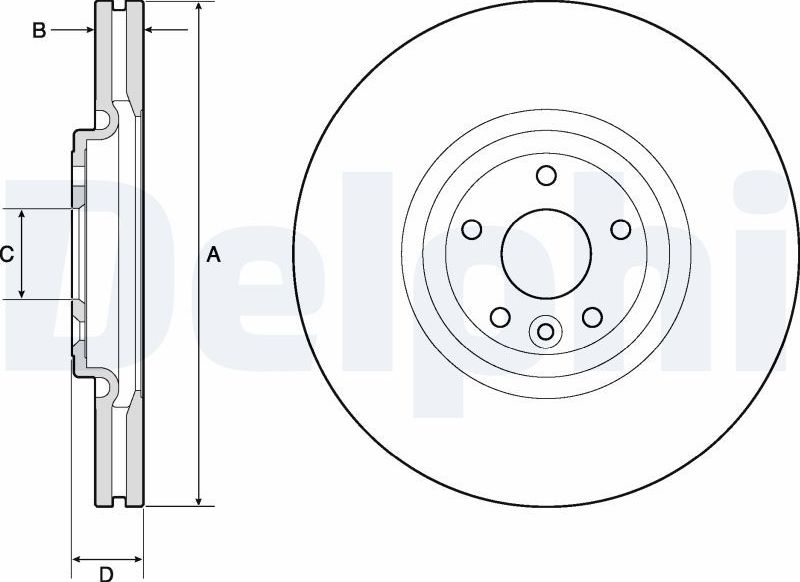 Тормозной диск Delphi. Артикул BG9167C