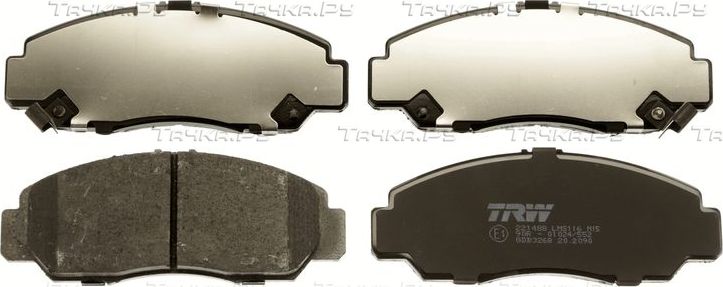 Тормозные колодки TRW COTEC передние для Honda Civic VIII 2005-2012. Артикул GDB3268