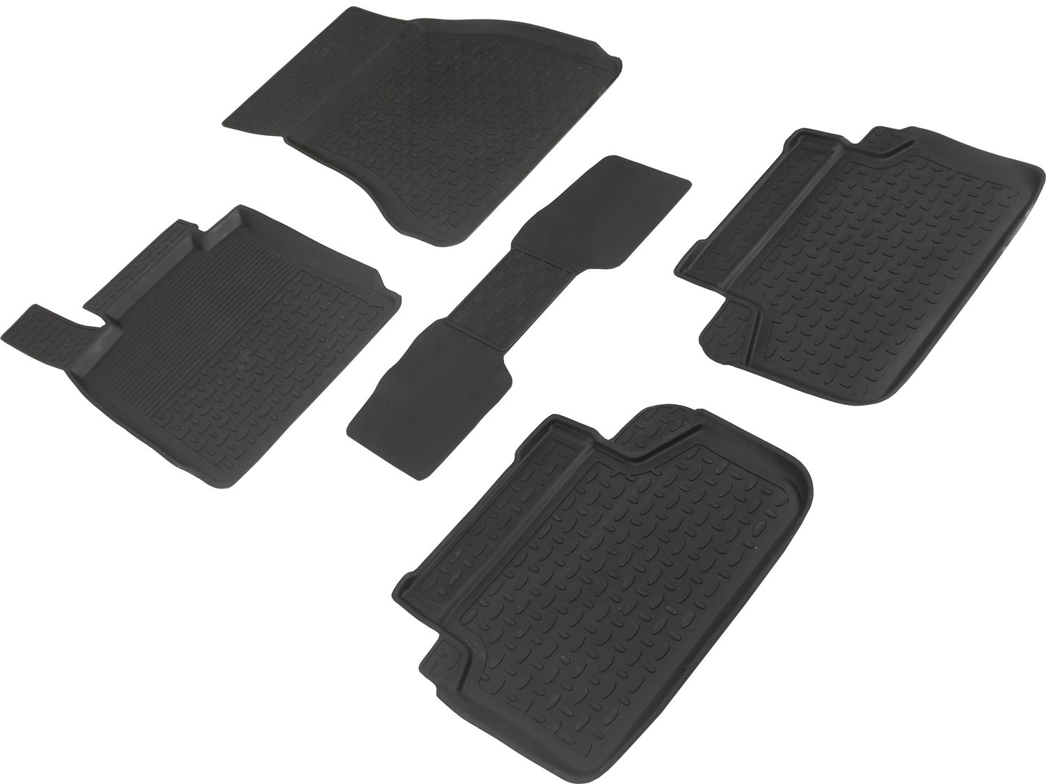 Коврики резиновые Seintex с высоким бортиком для салона BMW 5 G30 Xdrive 2017-2023. Артикул 90355