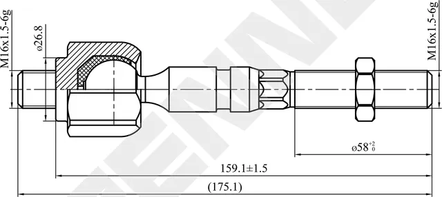 Тяга рулевая MERCEDES M-CLASS W163 98-05 (Zennek). Артикул DTR0040