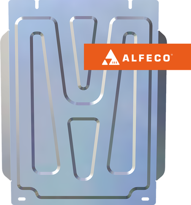 Защита алюминиевая Alfeco (4 мм) для КПП Changan Hunter Plus 2023-2026. Артикул ALF.57.19AL4