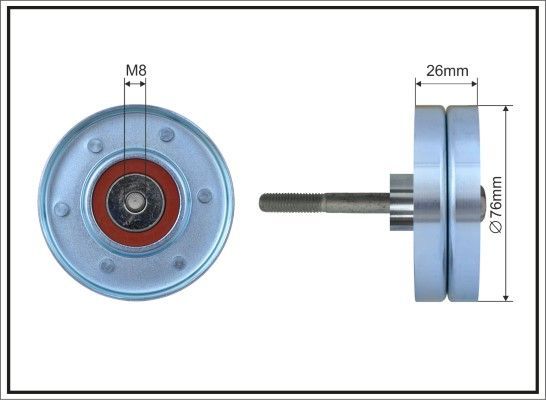 Направляющий (ведущий) ролик приводного поликлинового ремня Caffaro для Volvo V70 II 1999-2007. Артикул 164-20