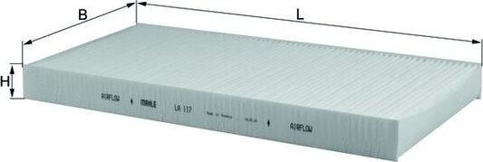 Салонный фильтр Mahle для Fiat Croma II 2005-2011. Артикул LA 117