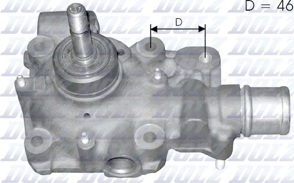 Помпа (водяной насос) Dolz для Renault Mascott 1999-2004. Артикул B120