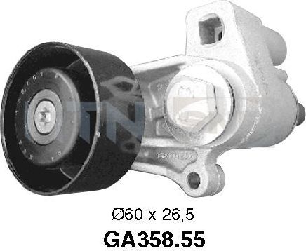 Натяжной ролик (натяжитель) приводного поликлинового ремня NTN / SNR. Артикул GA358.55