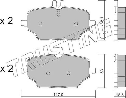 Тормозные колодки Trusting. Артикул 1273.0