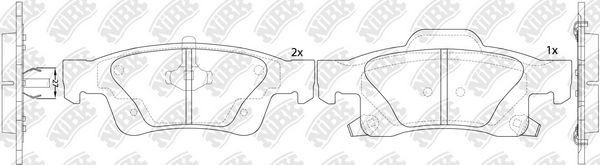 Тормозные колодки NiBK задние для Dodge Durango III 2011-2026. Артикул PN0834