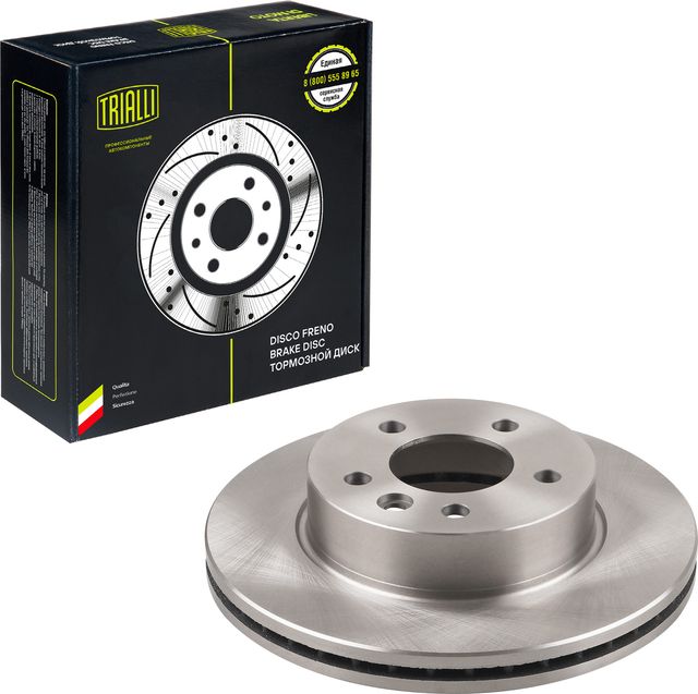 Тормозной диск Trialli передний для Volkswagen Crafter II 2016-2026. Артикул DF 084416