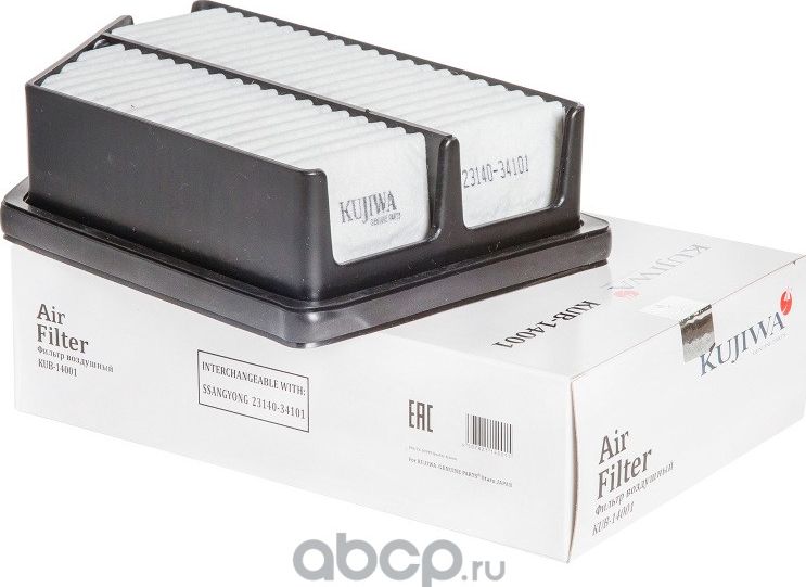Фильтр воздушный KUB14001 KUJIWA 2314034101 SSANGY Kujiwa. Артикул KUB14001