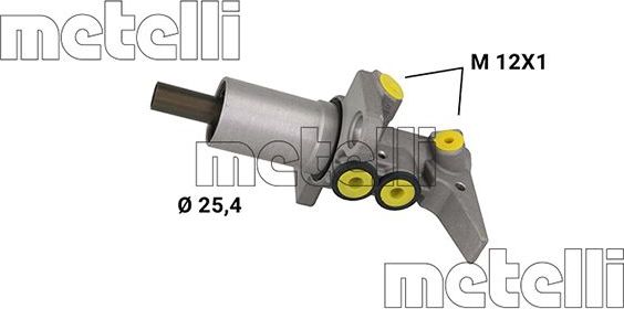 Тормозной цилиндр главный Metelli (алюминий) для Audi A4 IV (B8) 2007-2015. Артикул 05-1187