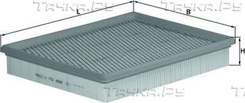 Воздушный фильтр Mahle. Артикул LX 1758