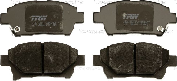 Тормозные колодки TRW COTEC передние для Toyota Echo 1999-2005. Артикул GDB3317