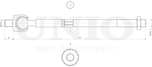 Тяга рулевая (Unio). Артикул SSP-30034
