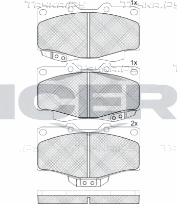 Тормозные колодки Icer передние для Toyota 4Runner I 1989-1989. Артикул 141007