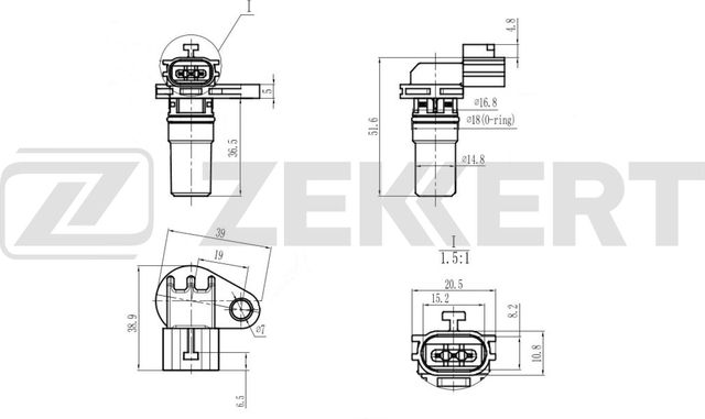 Датчик скорости Zekkert для Citroen C-Crosser 2007-2013. Артикул SE-8510