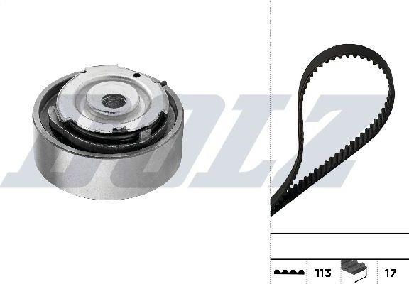 Ремень ГРМ с роликами (комплект) Dolz. Артикул SKD296