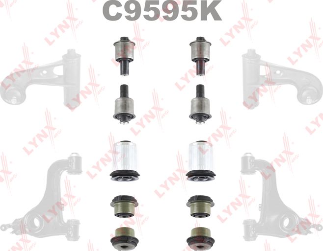 Сайлентблок переднего рычага подвески LYNXauto KIT. Артикул C9595K