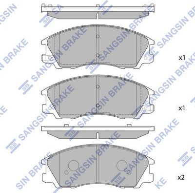 Тормозные колодки Sangsin Hi-Q HI-Q Severe Duty. Артикул SP1097(SD)